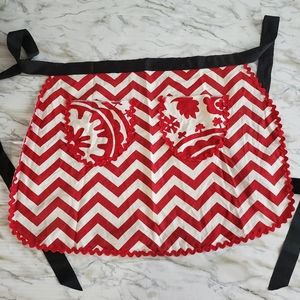 Geometric Pattern Orange Half Apron